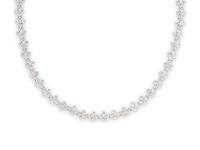 TIFFANY & CO., DIAMOND AND PLATINUM 'LACE' NECKLACE