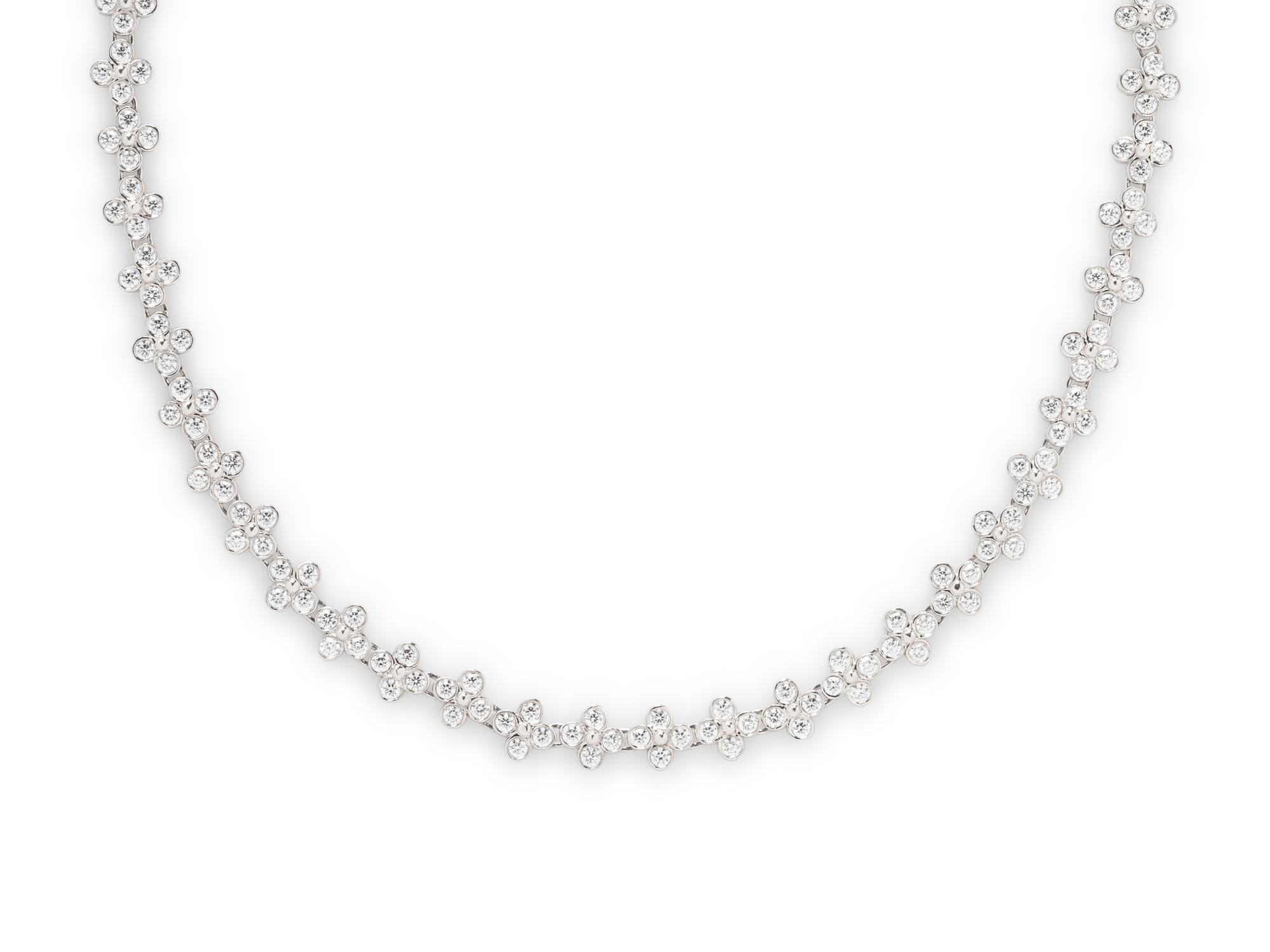 TIFFANY & CO., DIAMOND AND PLATINUM 'LACE' NECKLACE