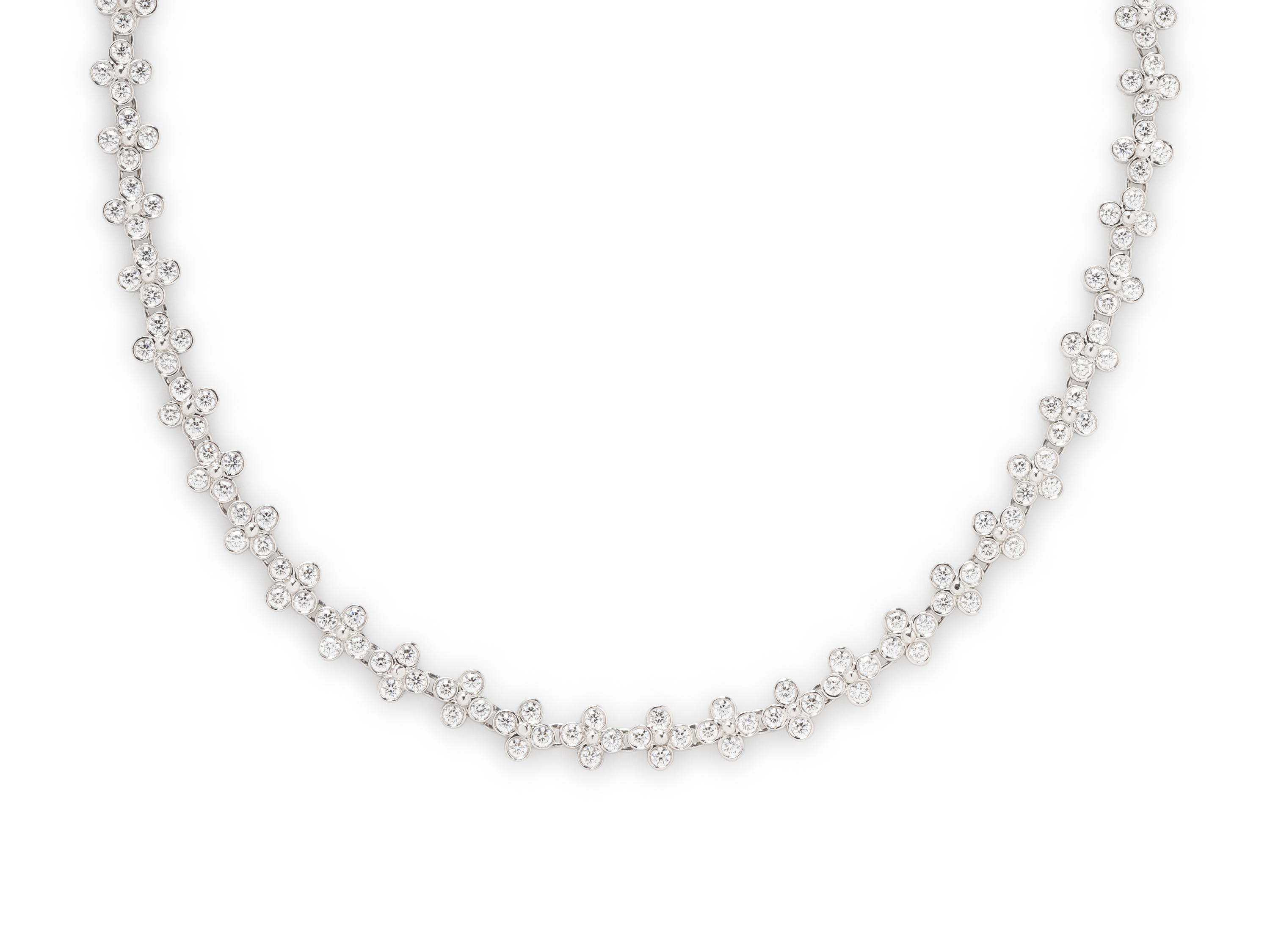 TIFFANY & CO., DIAMOND AND PLATINUM 'LACE' NECKLACE