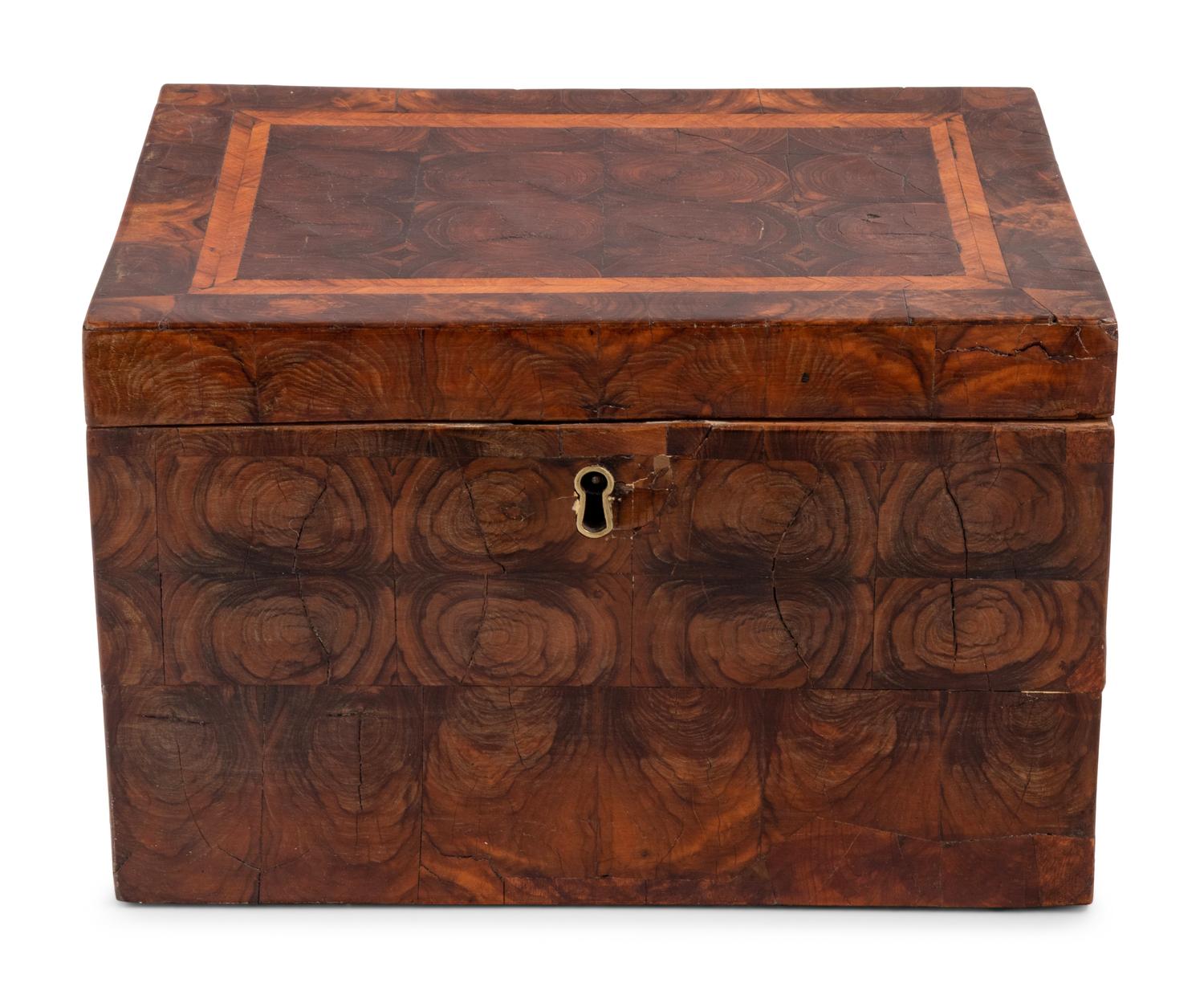 A George II Oysterwood Veneered Box
