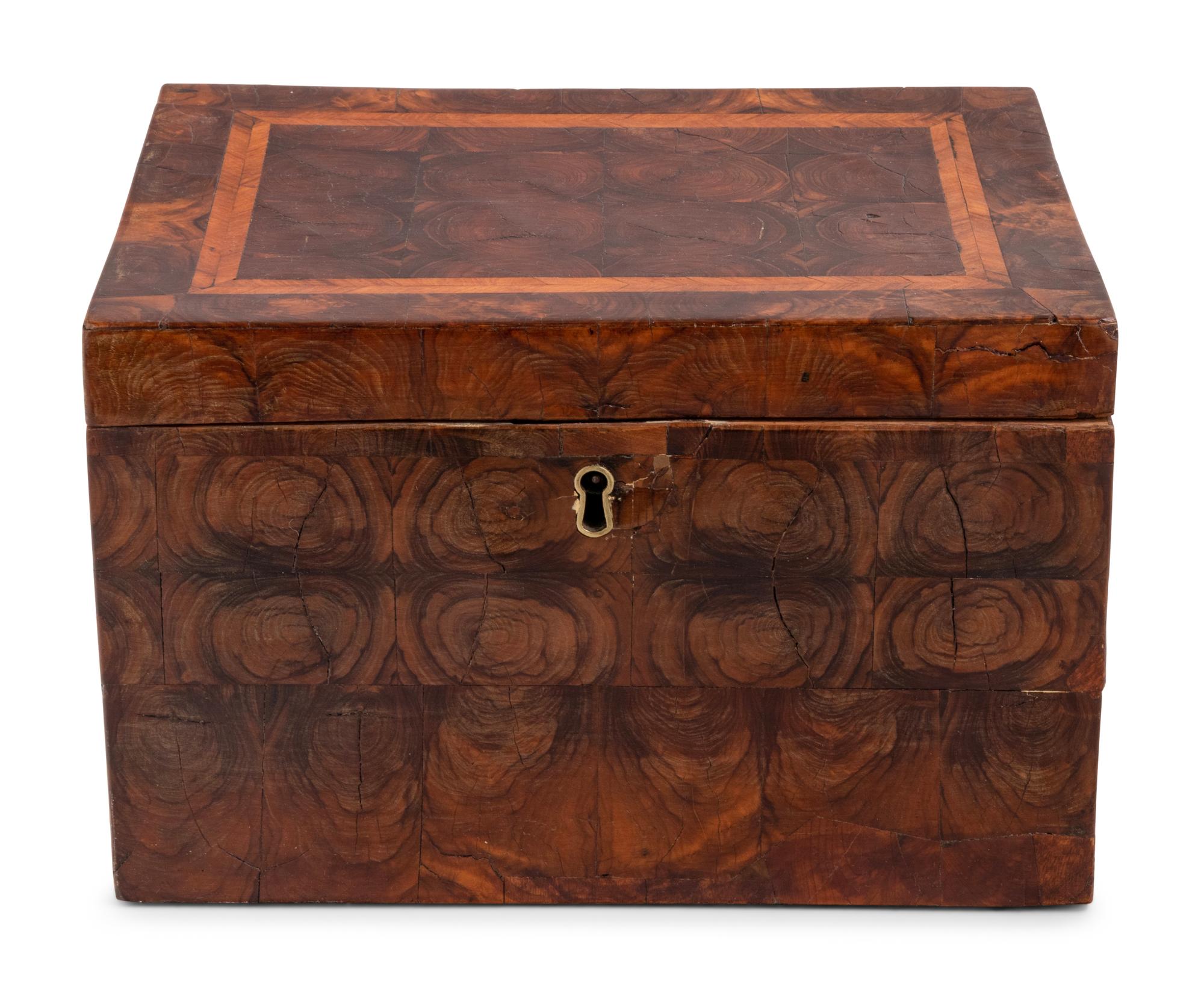 A George II Oysterwood Veneered Box