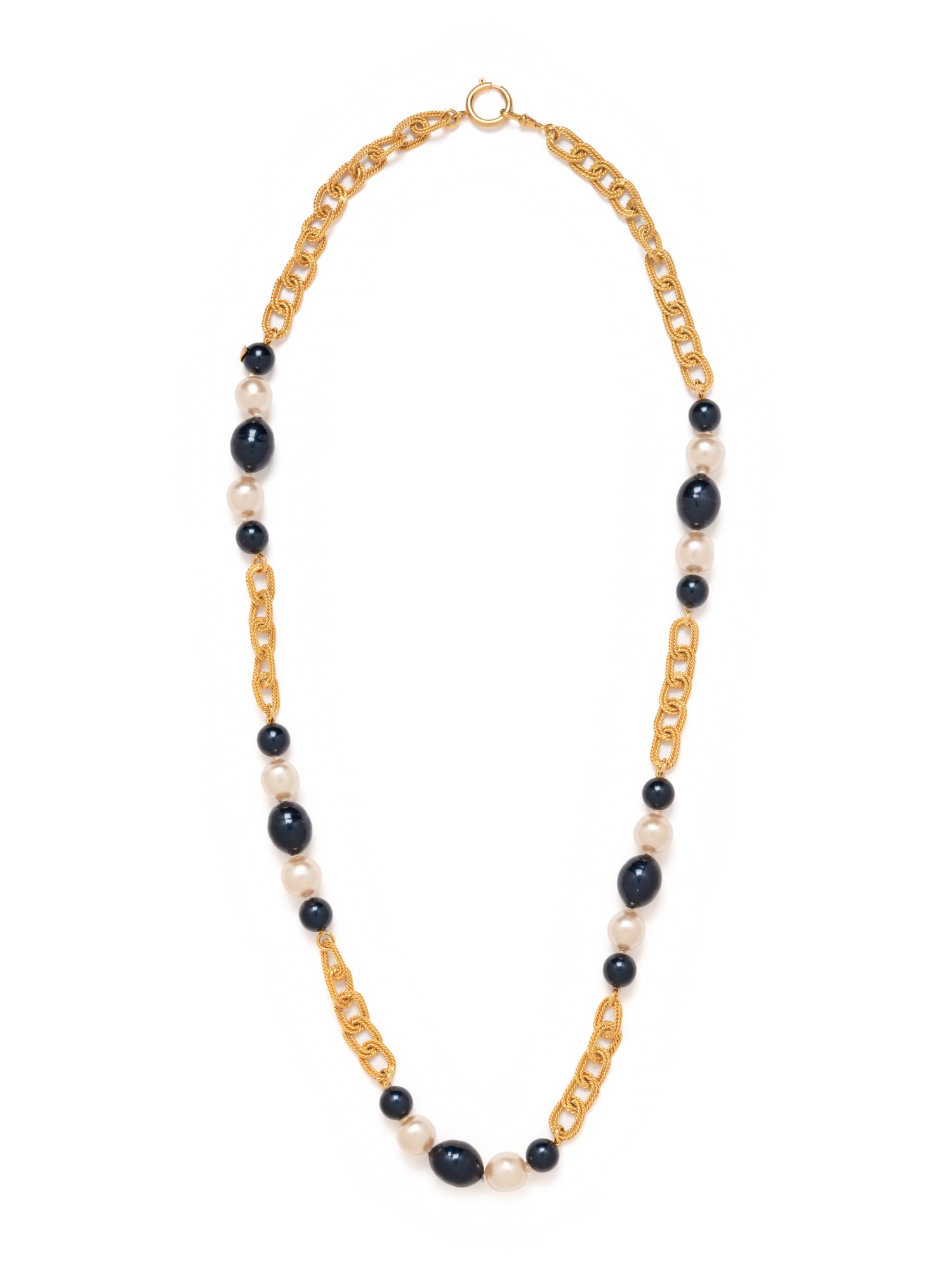 Chanel Faux Pearl and Chain Necklace, 1989