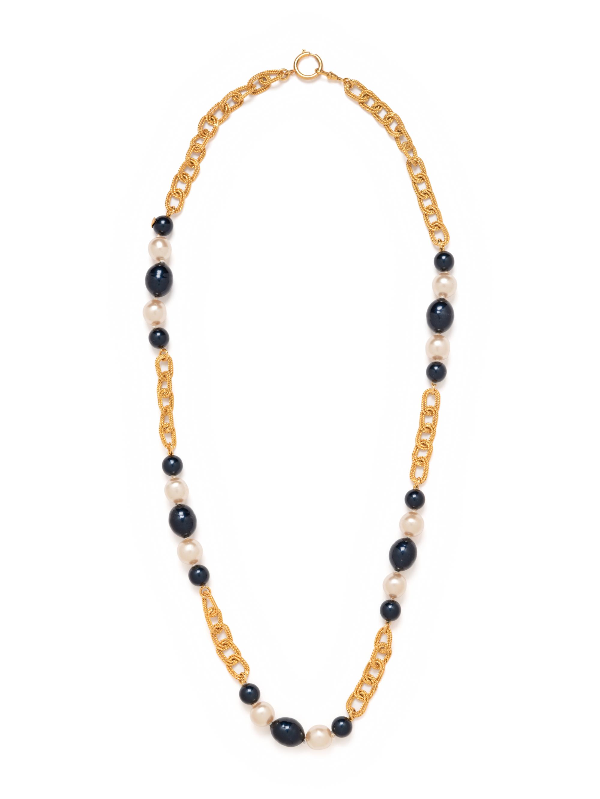 Chanel Faux Pearl and Chain Necklace, 1989