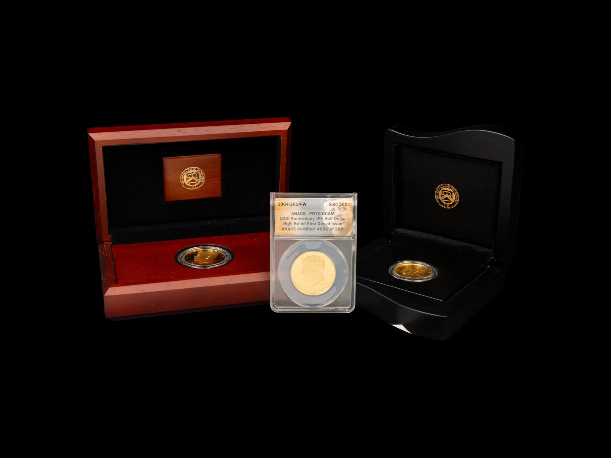 A Group of Three United States Mint Issued Commemorative Gold Coins
