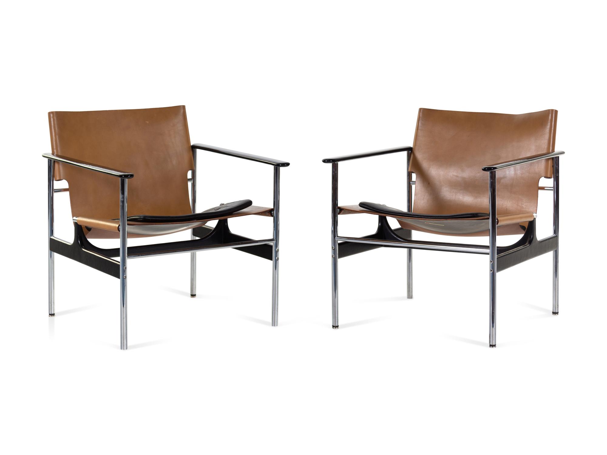 Pair of Sling Chairs, model 657, Knoll, USA