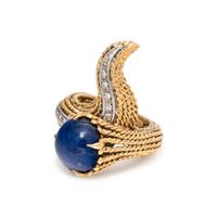 BICOLOR GOLD, LAPIS LAZULI AND DIAMOND RING