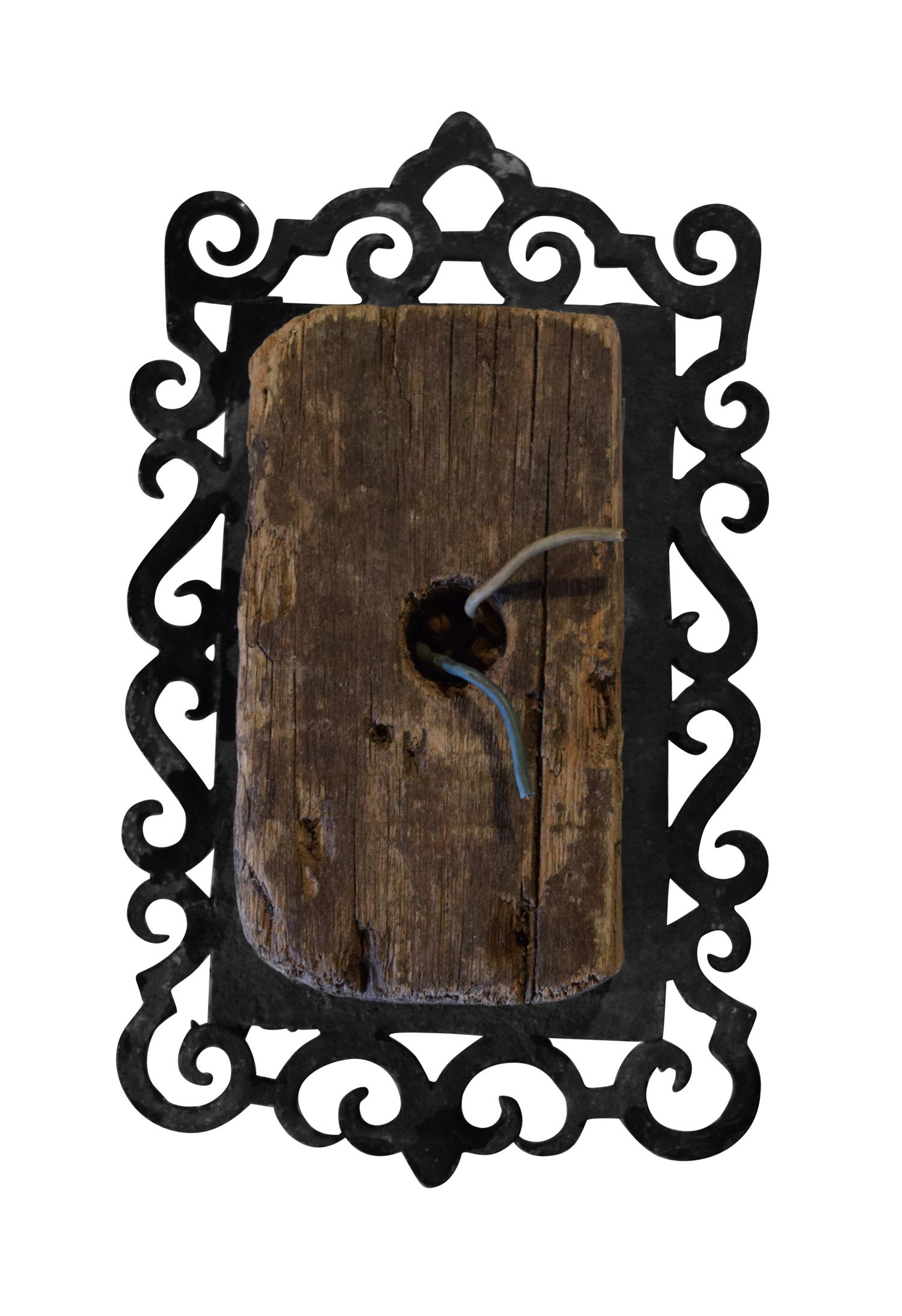 A Wrought Iron Door Bell Button 4.5" W x 1.25" D x 7.5" H, — Argentina, Circa 1900