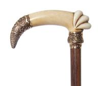 An American Ivory Handled Cane, Length of handle 5 x length overall 36 1/2 inches.