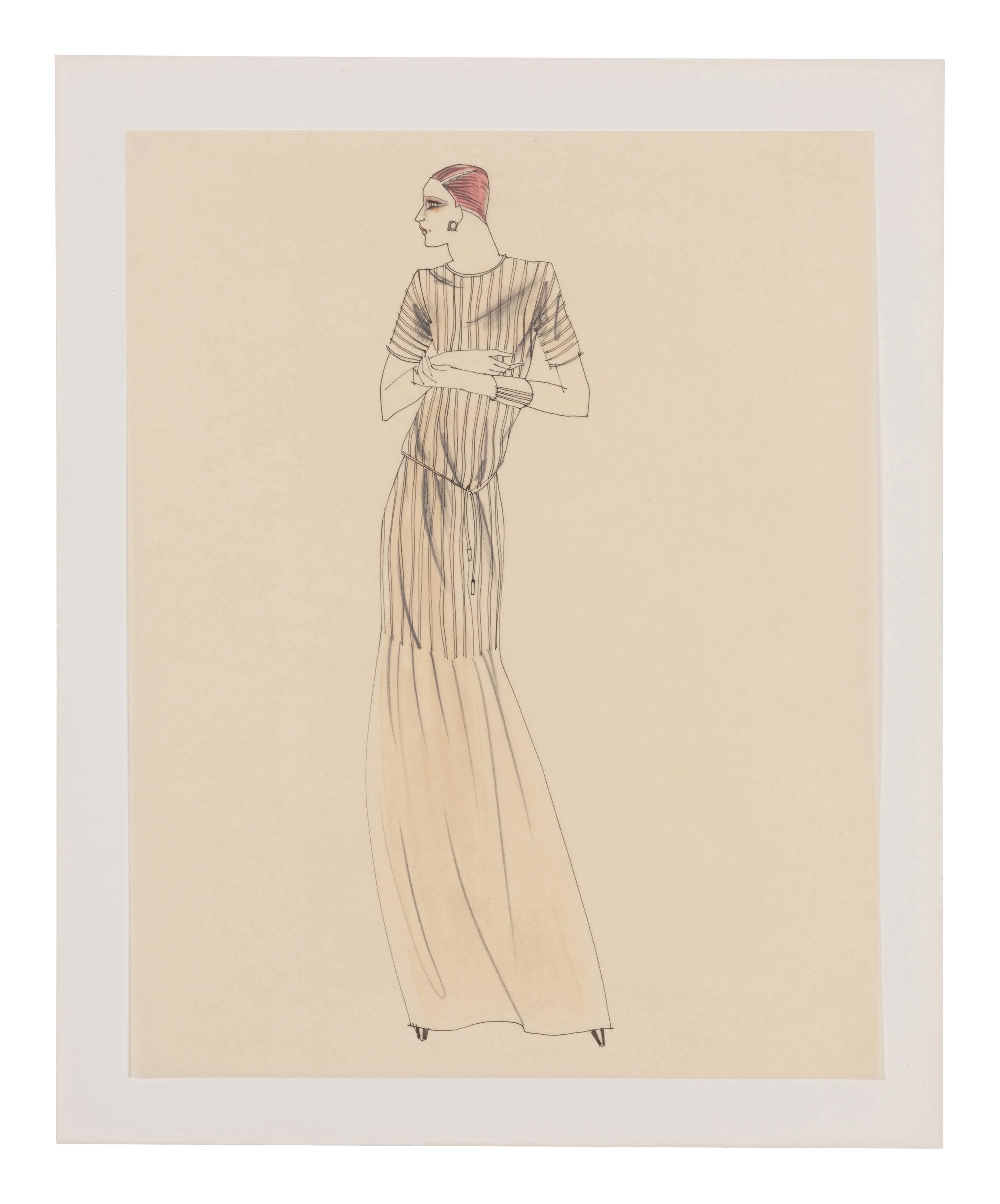 Three Geoffrey Beene Fashion Illustrations, c1975