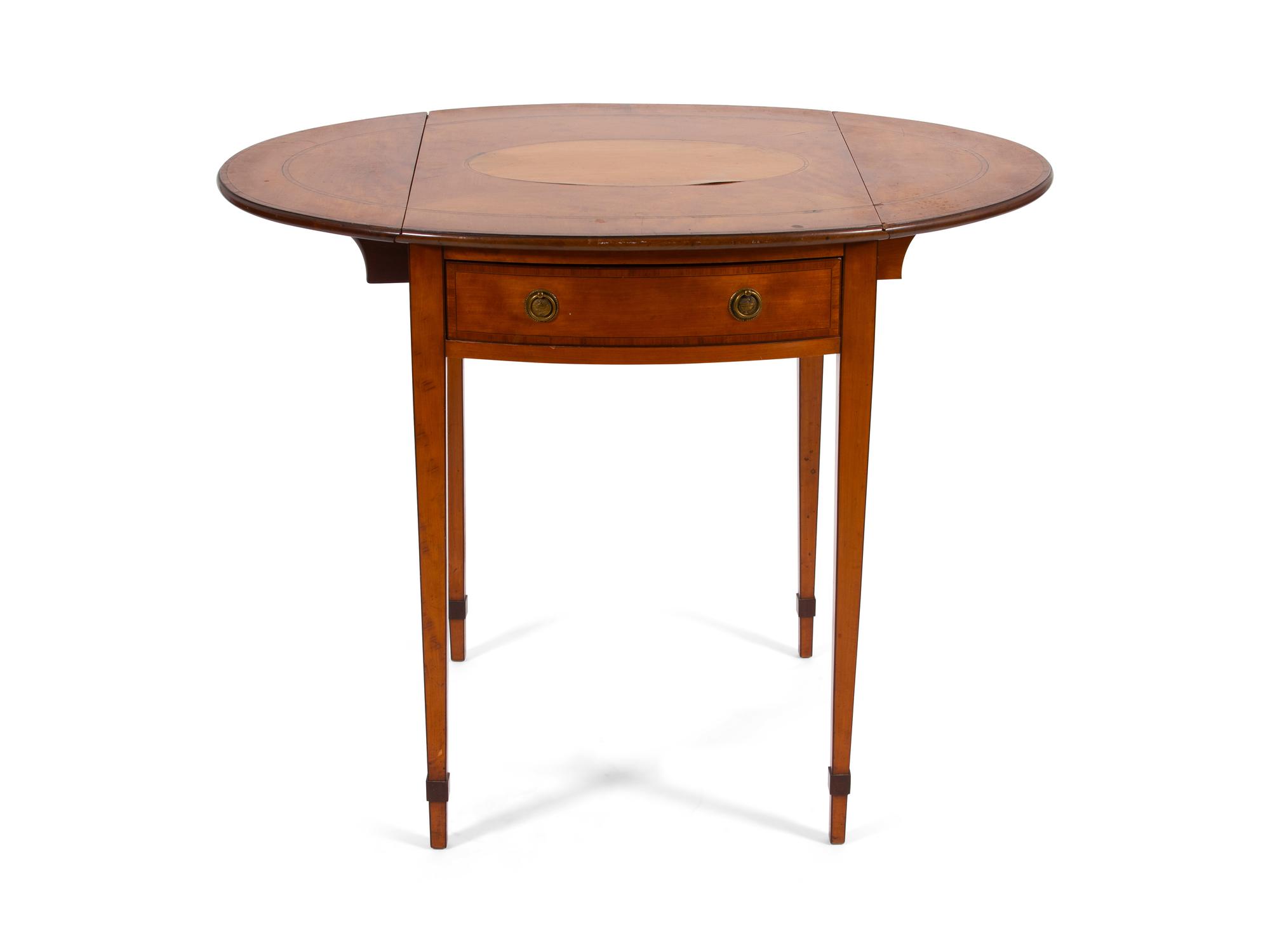 A George III Style Inlaid Fruitwood Pembroke Table — EARLY 20TH CENTURY