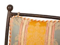 Eight Spanish Style Bronzed Metal Dining Chairs