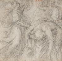Christ Healing the Sick (a double-sided drawing)