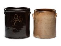 Two Stoneware Crocks