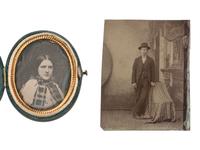 [EARLY PHOTOGRAPHY]. 22 assorted daguerreotypes, ambrotypes, and tintype portraits.