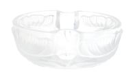 A Molded and Frosted Glass Arums Bowl Length 9 1/4 inches. — LALIQUE