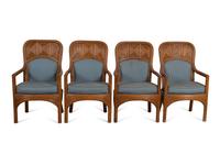 A Set of Eight Pencil Reed Chairs