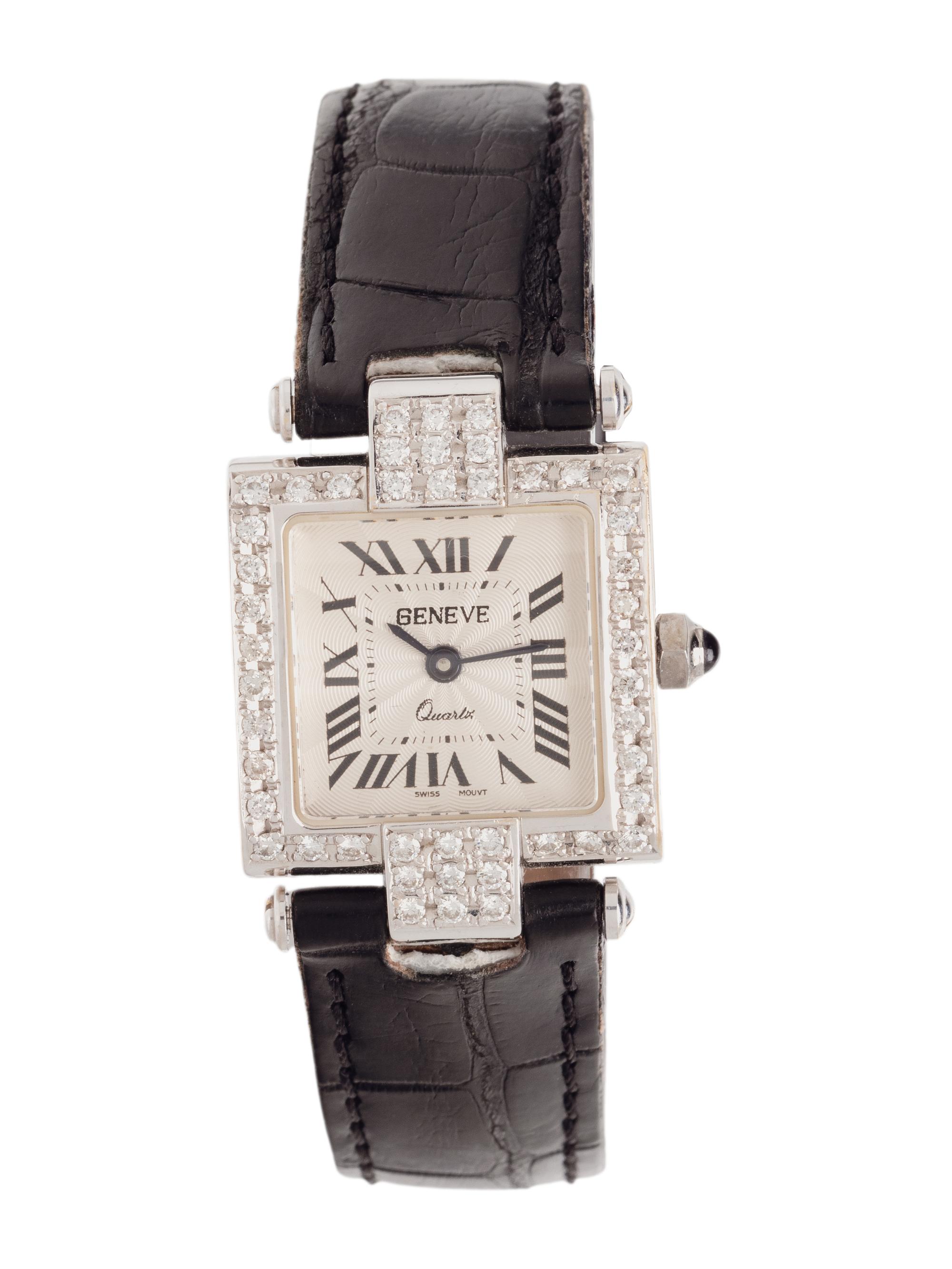 GENEVE, WHITE GOLD AND DIAMOND WATCH