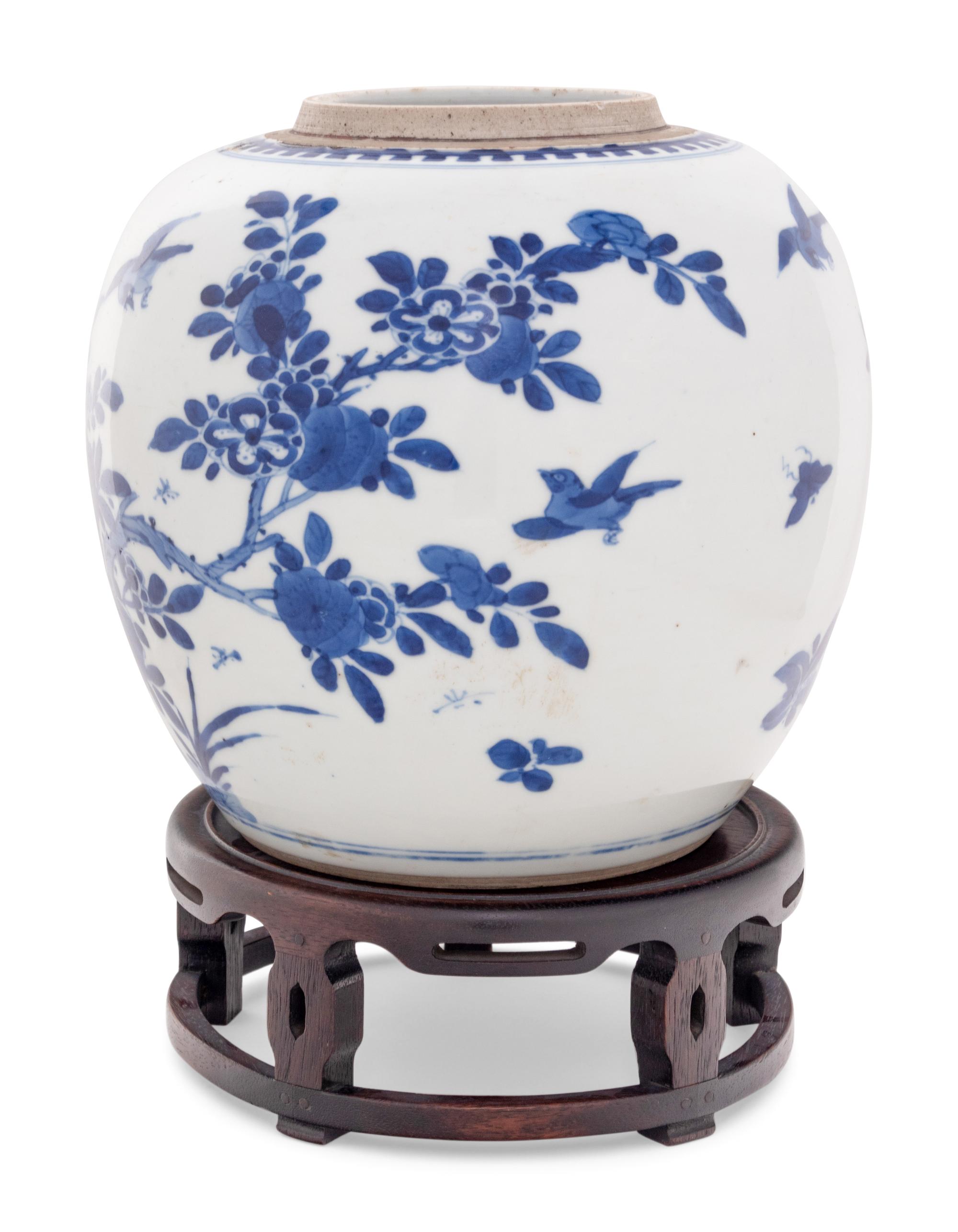 A Chinese Blue and White Porcelain Jar