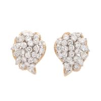 CARTIER, DIAMOND CLUSTER CLIP EARRINGS