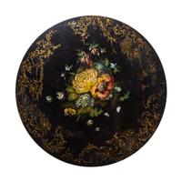 A Victorian Painted Papier-Mâché or Lacquer Work Table