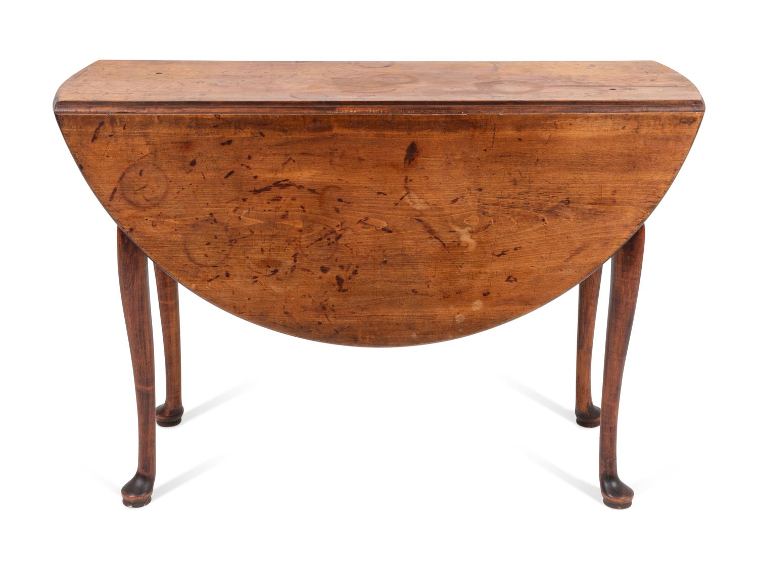 A Queen Anne Cherrywood Drop-Leaf Table