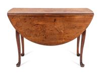 A Queen Anne Cherrywood Drop-Leaf Table