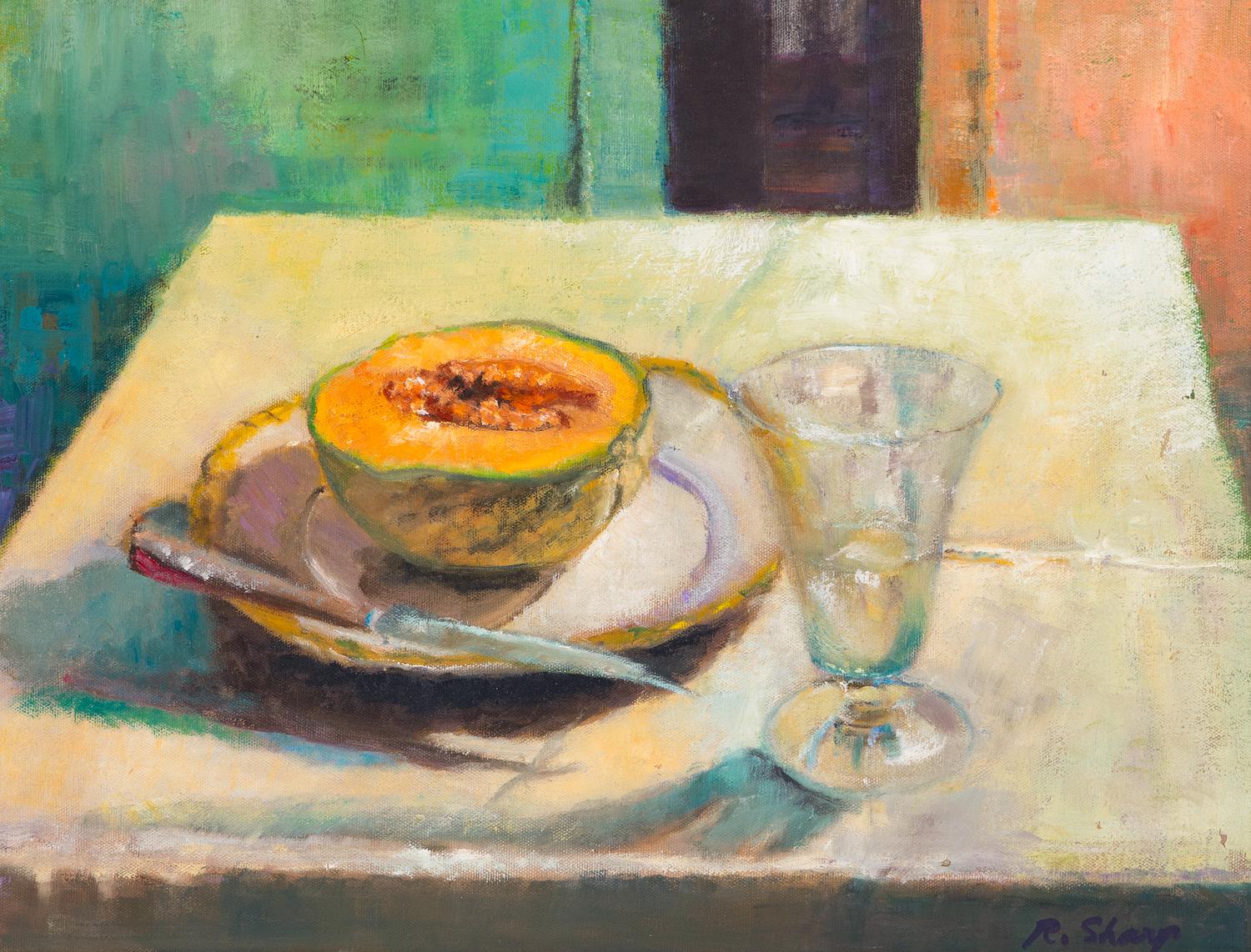 Still-Life of a Cantaloupe