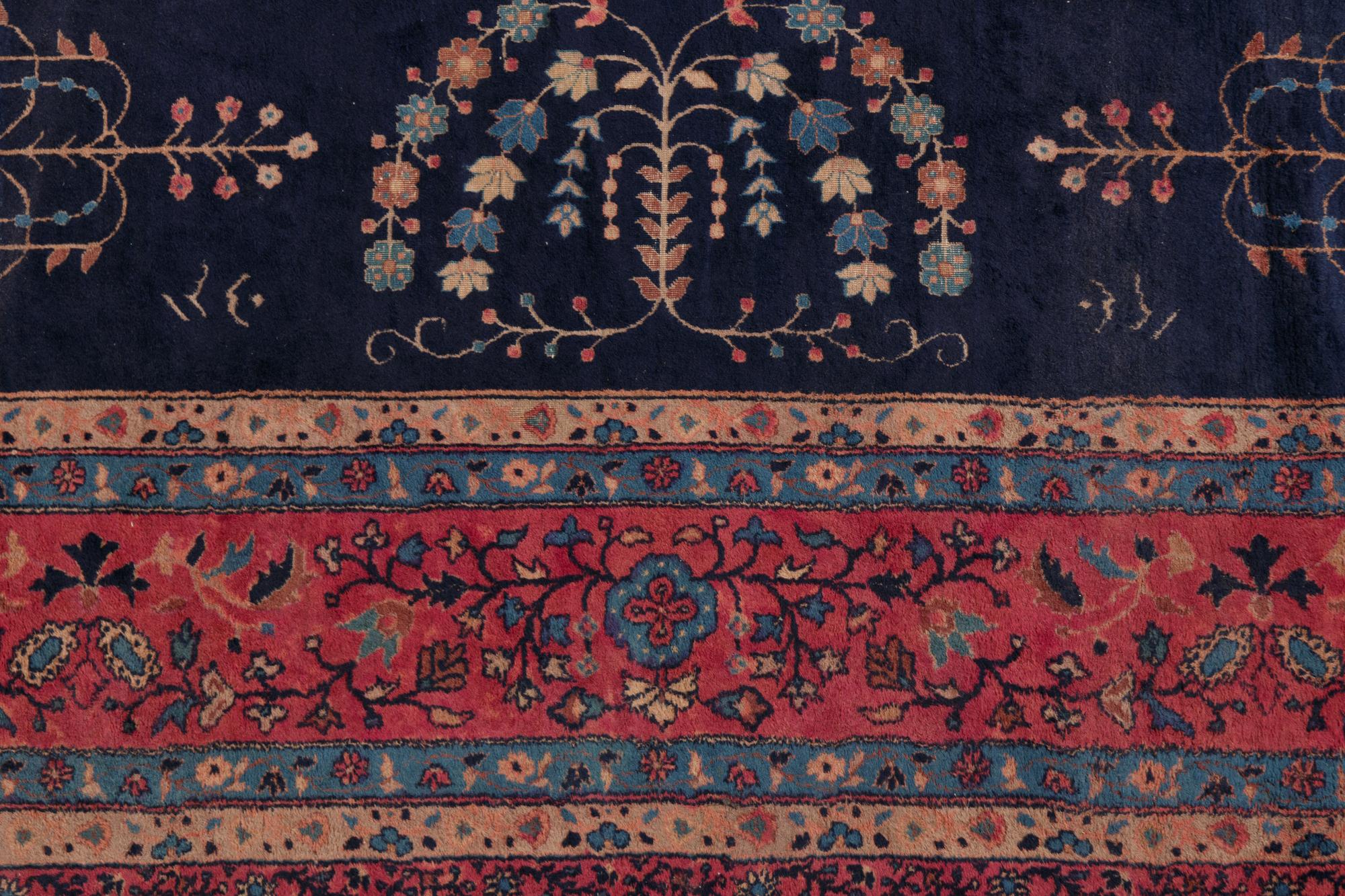 An Indo-Mohajeran Sarouk Wool Rug