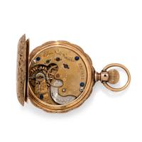 ELGIN, 14K YELLOW GOLD HUNTER CASE POCKET WATCH