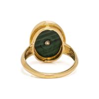 AMETHYST AND MALACHITE RING