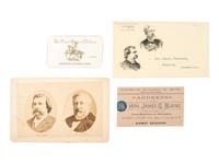 [1884 ELECTION] -- [BLAINE, James G.]. A group of cabinet cards, advertising cards, lithographs, and other ephemera from Blaine's 1884 presidential campaign, comprising: