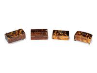 Four English Tortoise Shell Snuff Boxes