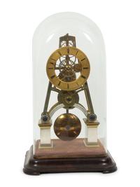 An English Gilt Bronze Skeleton Clock