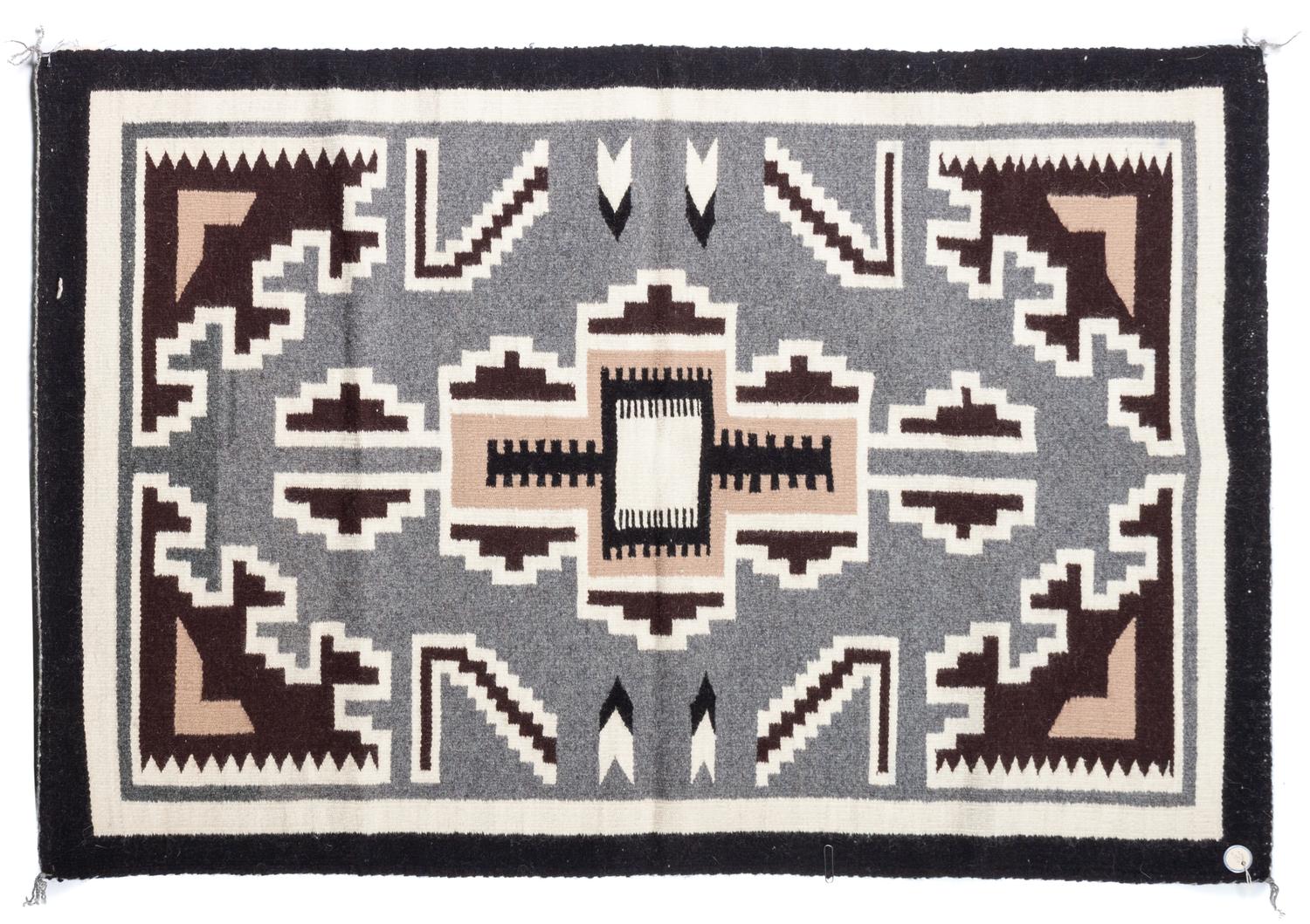Contemporary Navajo Two Grey Hills Rug 28 x 45 inches