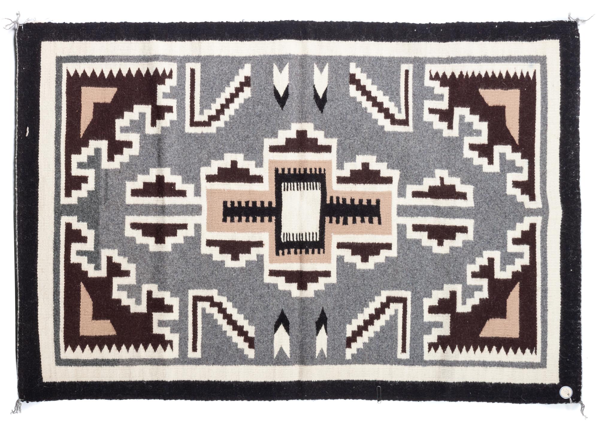 Contemporary Navajo Two Grey Hills Rug 28 x 45 inches