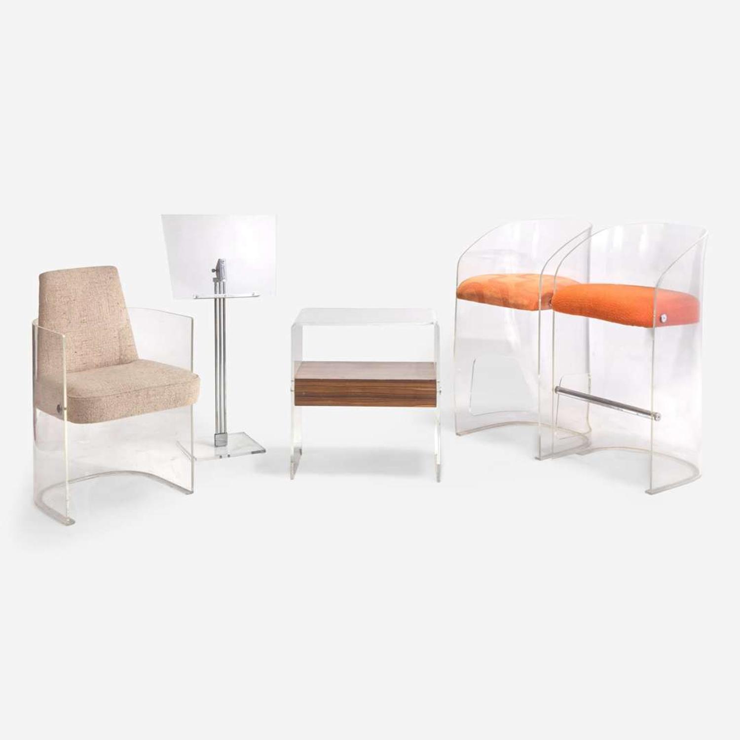 Vladimir Kagan (American, 1927-2016) Group of Acrylic Furniture, Vladimir Kagan Designs, Inc., USA, circa 1960s