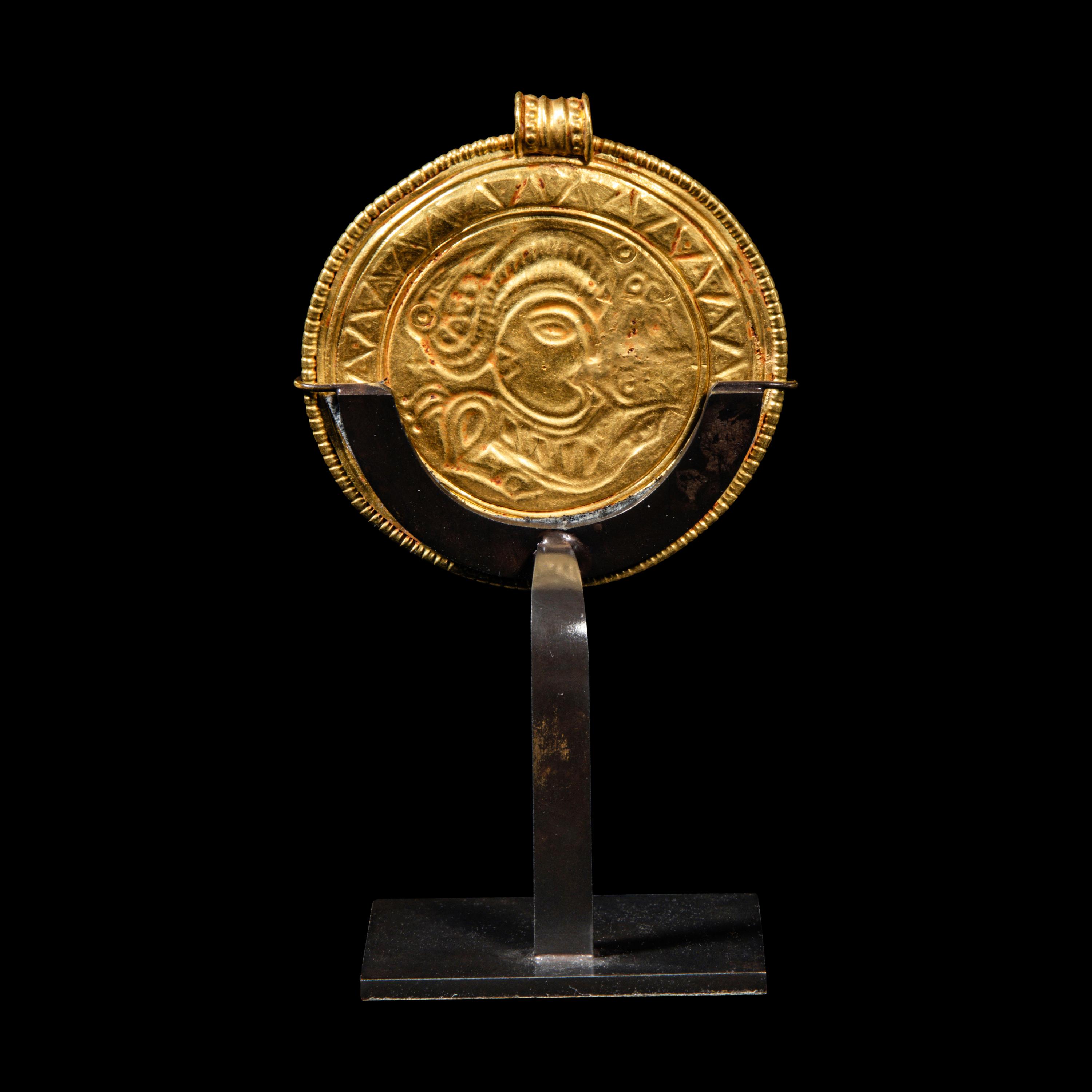 A Nordic Gold Bracteate Pendant