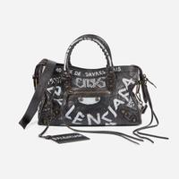 Balenciaga Agneau Classic Hardware Graffiti All Over S City in Black Balenciaga