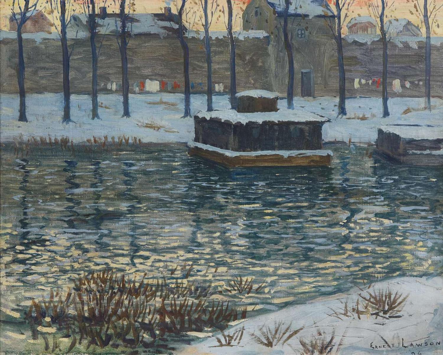 Ernest Lawson (Canadian/American, 1873-1939) - The Ice House