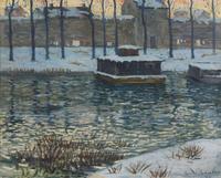 Ernest Lawson (Canadian/American, 1873-1939) - The Ice House