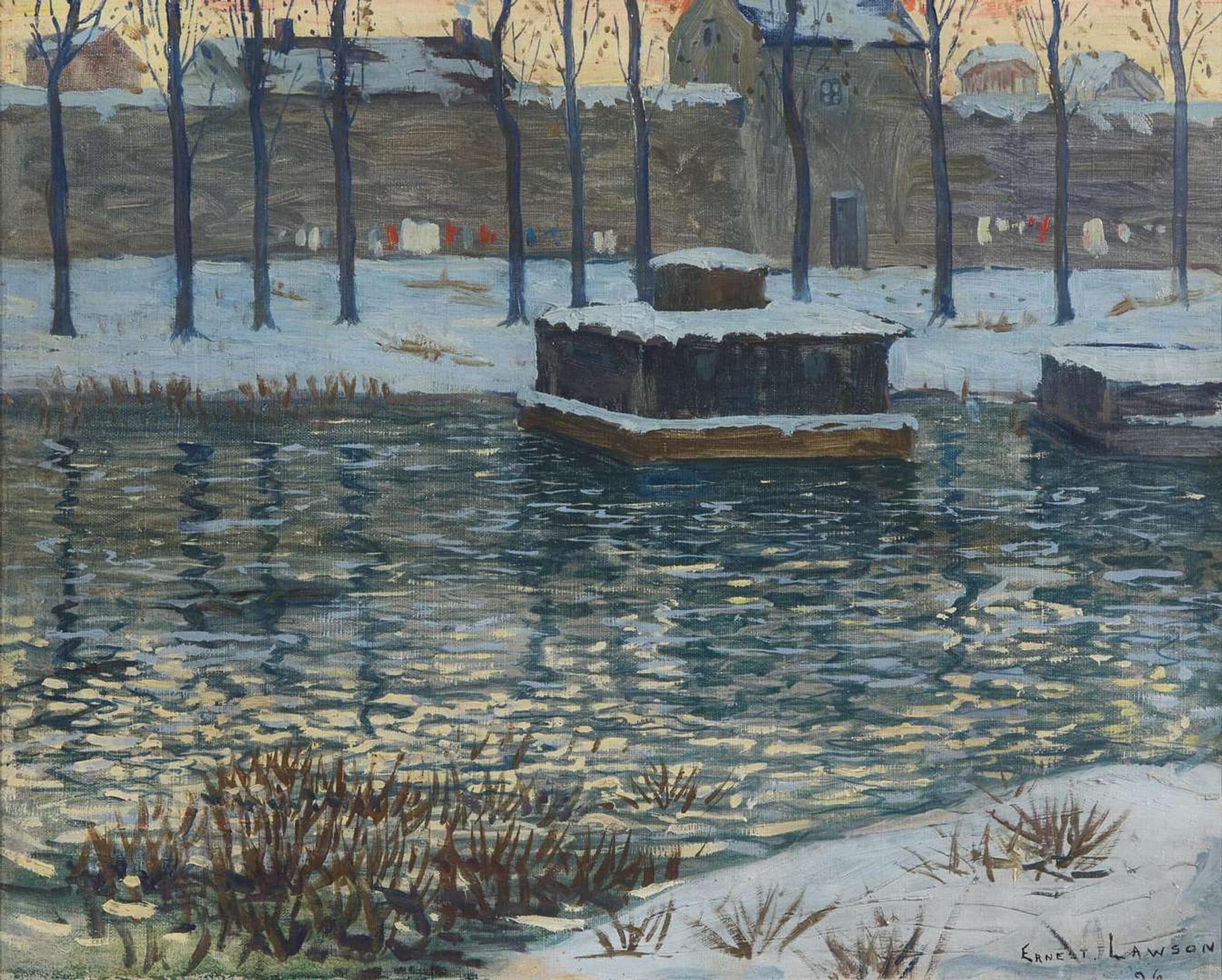 Ernest Lawson (Canadian/American, 1873-1939) - The Ice House