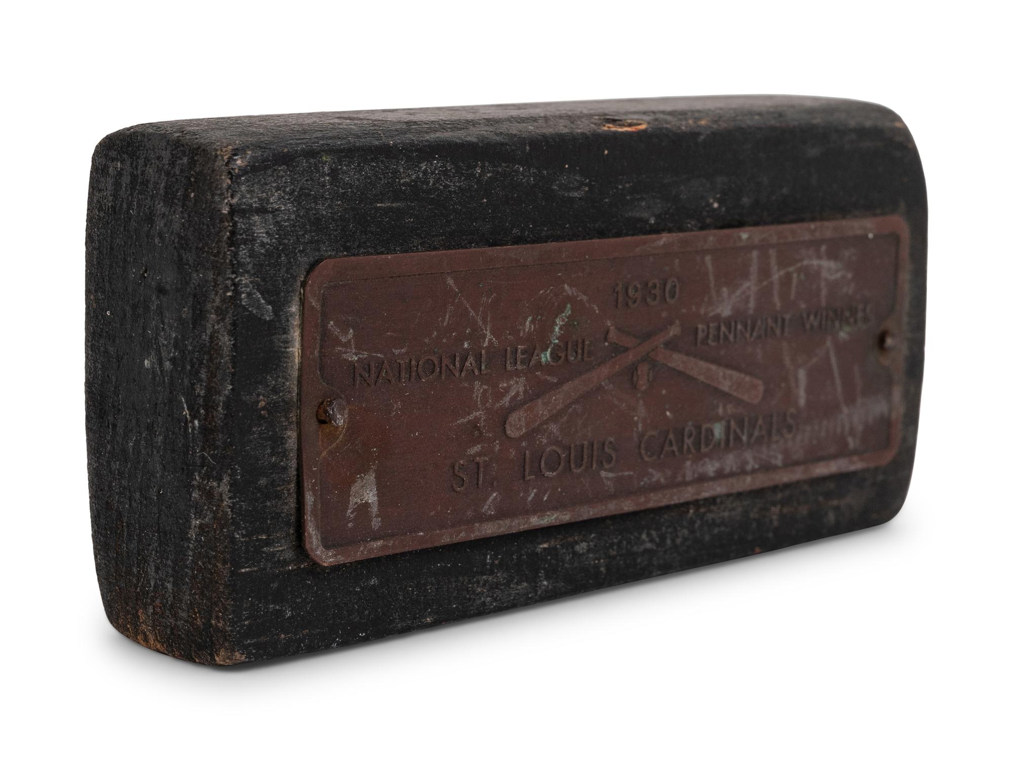 A St. Louis Cardinals 1930 National League Pennant Winner Commemorative Paperweight Presented to Jimmie Walsh