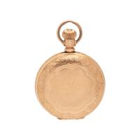 ELGIN, PINK GOLD HUNTER CASE POCKET WATCH