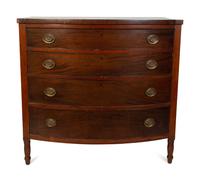 An American Hepplewhite Style Bow Front Chest of Drawers