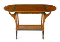 A Suite of Painted and Caned Furniture