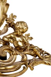 A Pair of Louis XV Style Gilt Bronze Chenets