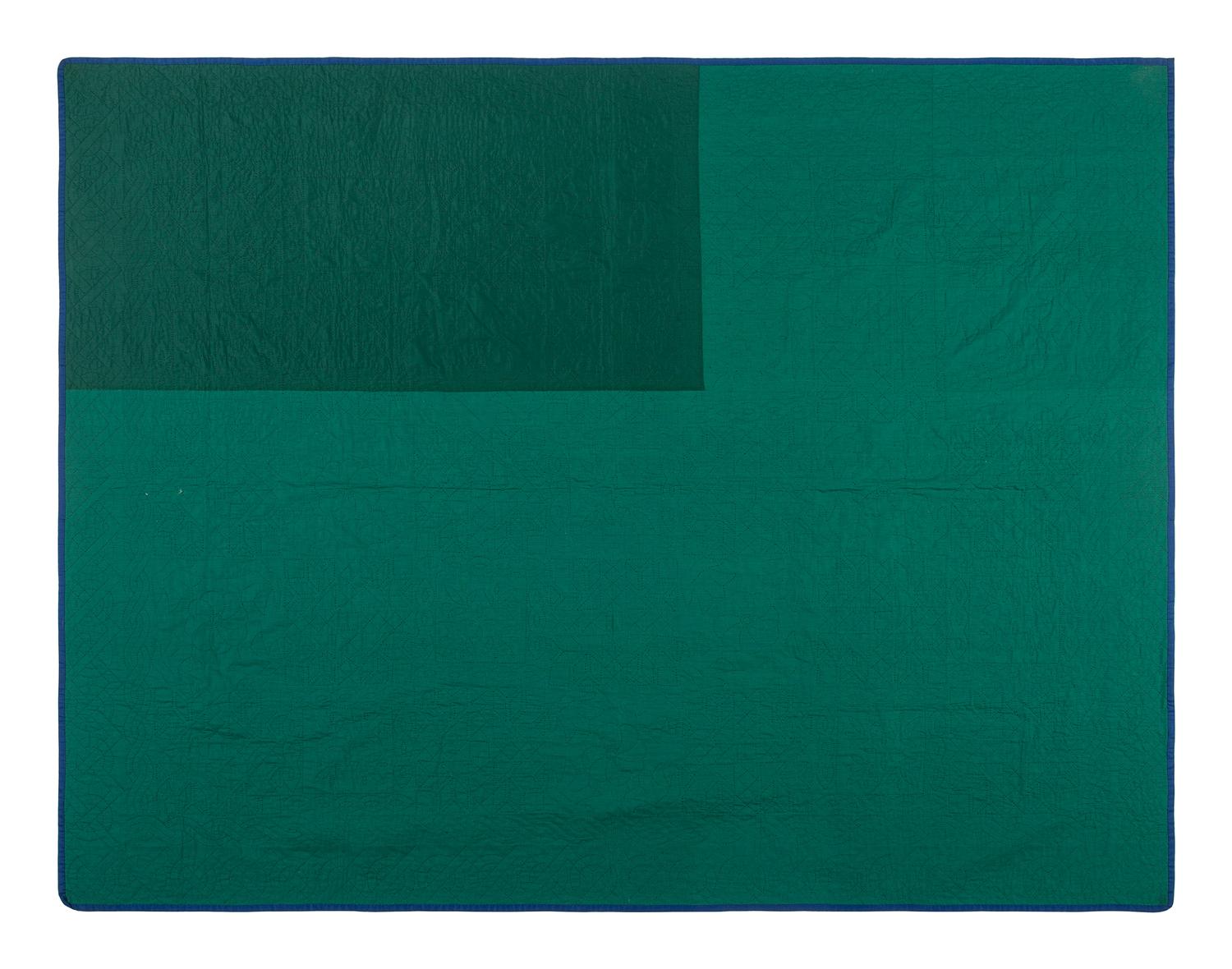 A Cross and Crown Pieced Cotton and Silk Quilt