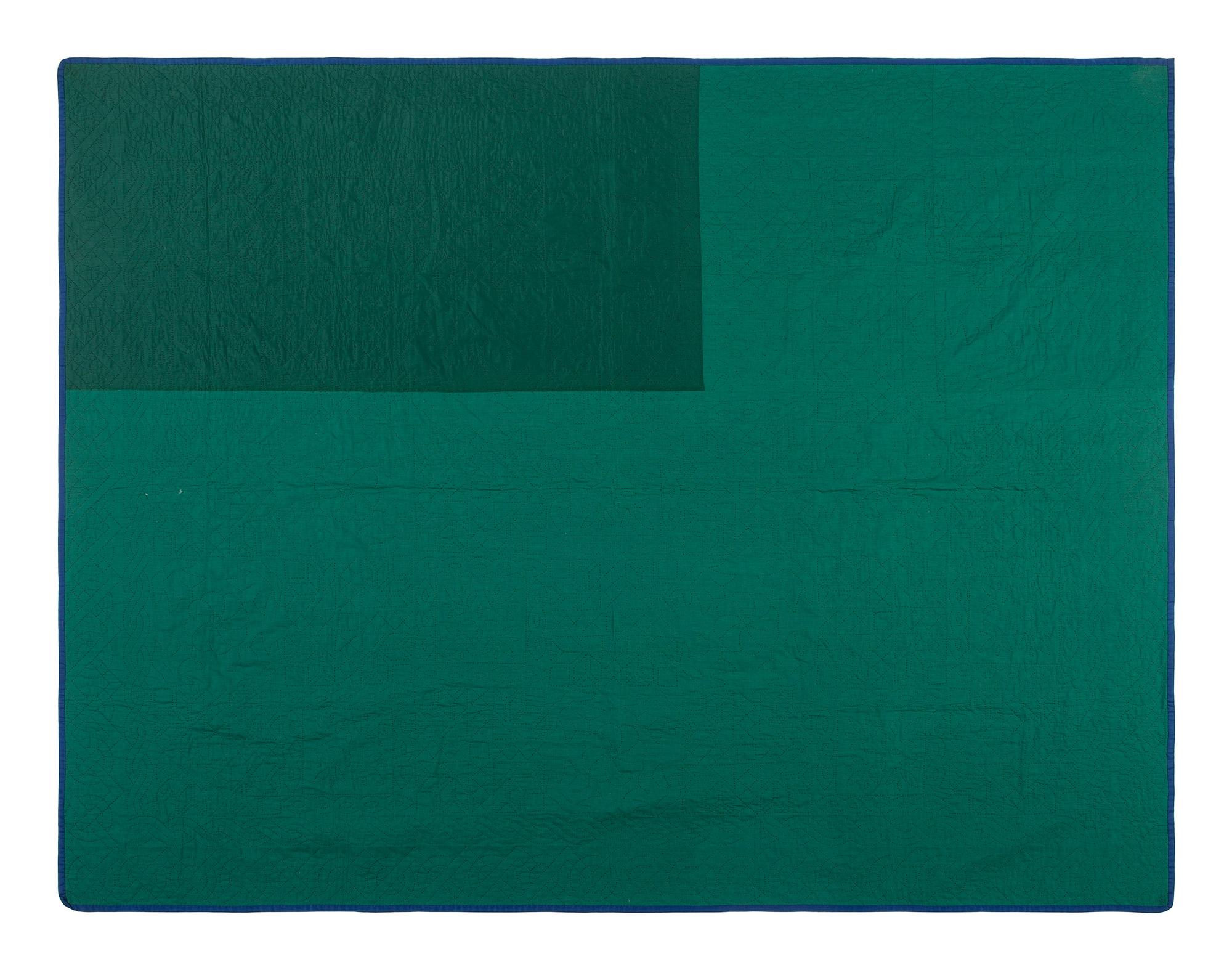 A Cross and Crown Pieced Cotton and Silk Quilt