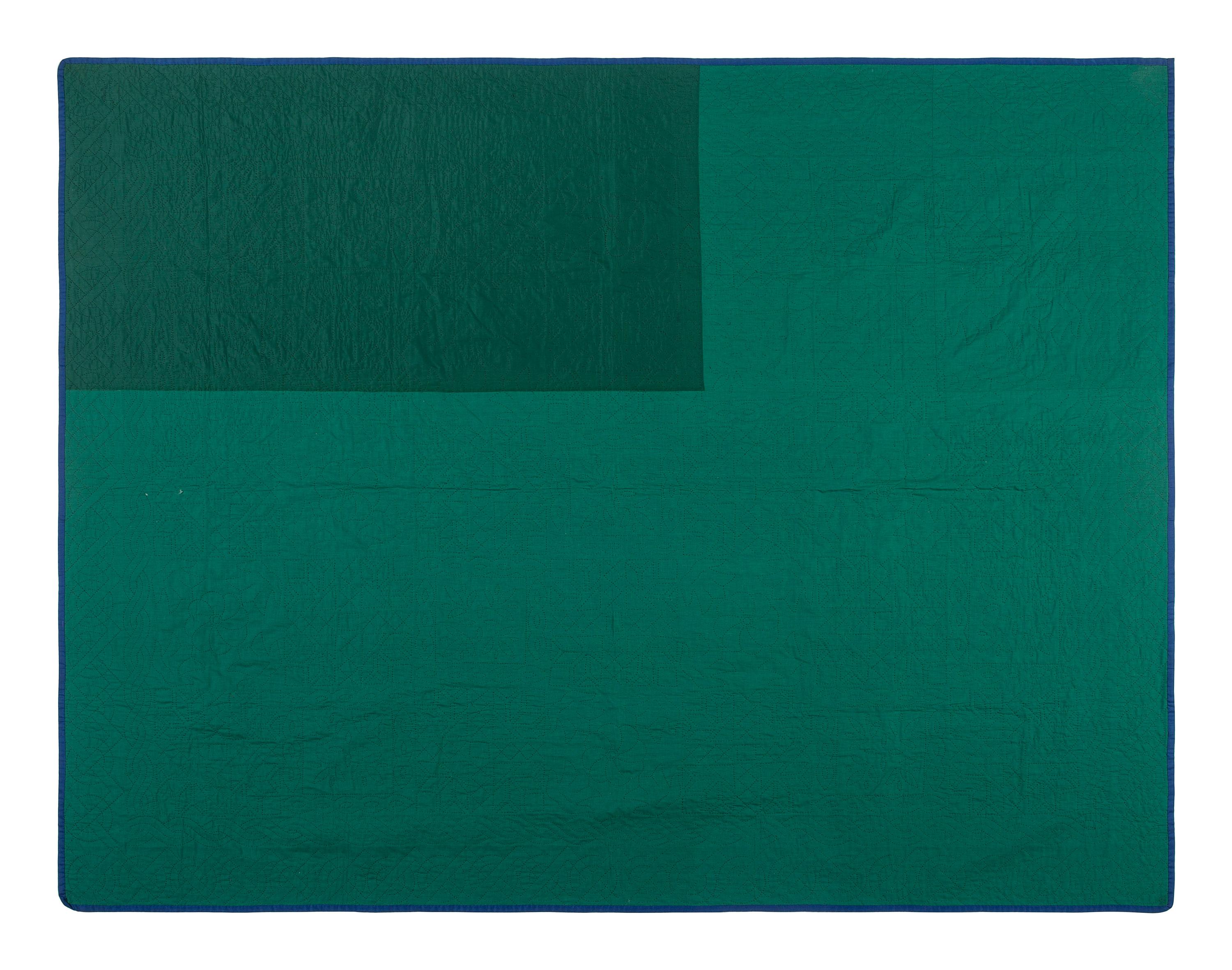 A Cross and Crown Pieced Cotton and Silk Quilt