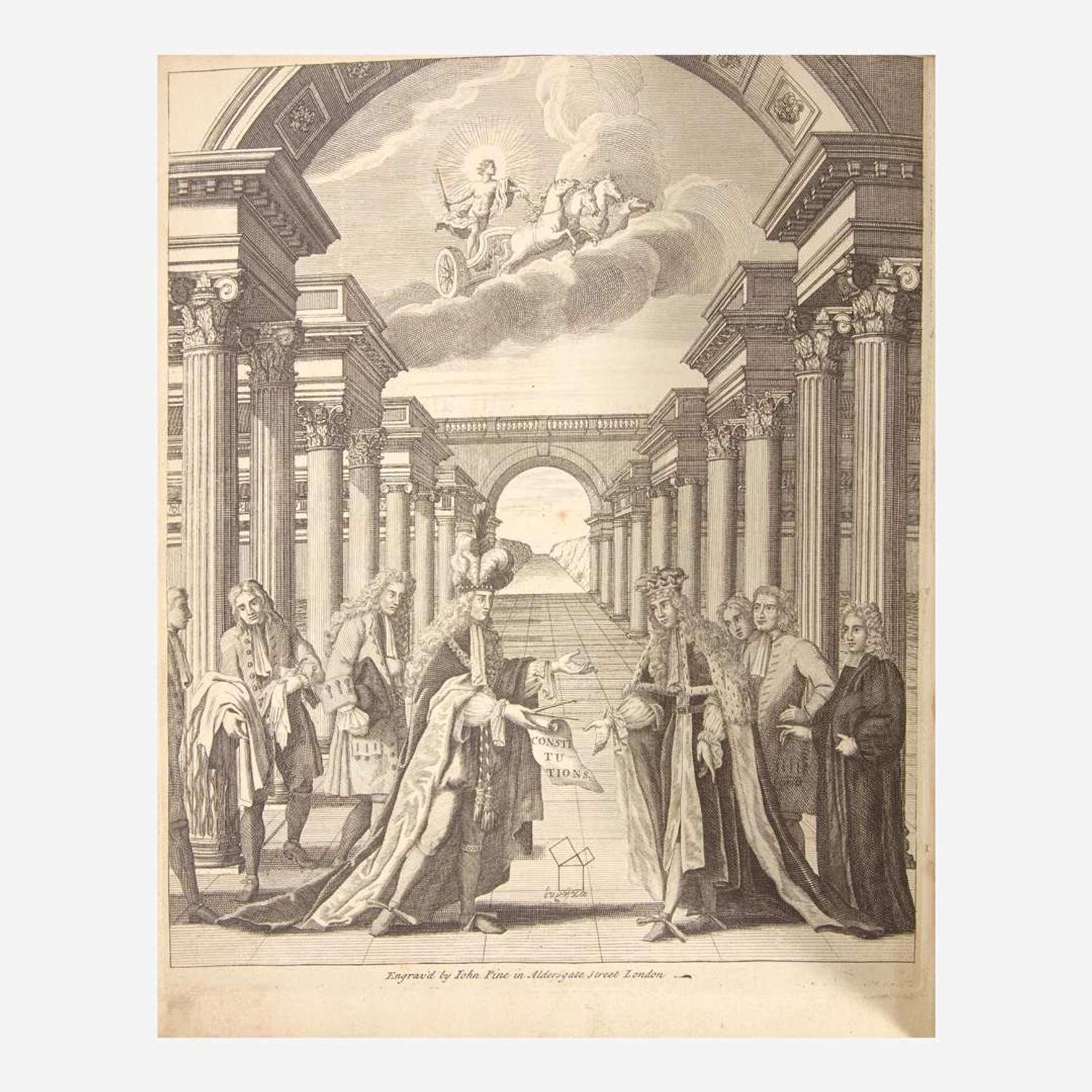 [Free Masonry] (Anderson, James) The Constitutions of the Free-Masons. Containing the History, Charges, Regulations, &c. of that most Ancient and Right Worshipful Fraternity. For the Use of the Lodges
